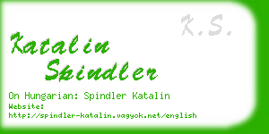 katalin spindler business card